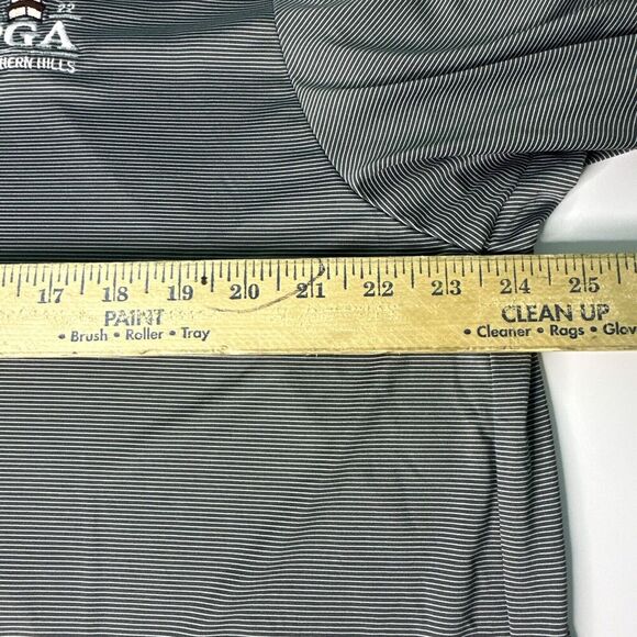 PGA Under Armour Shirt Mens Large Southern Hills 2022 Gray Striped Golf Polo 2xl - Picture 7 of 7